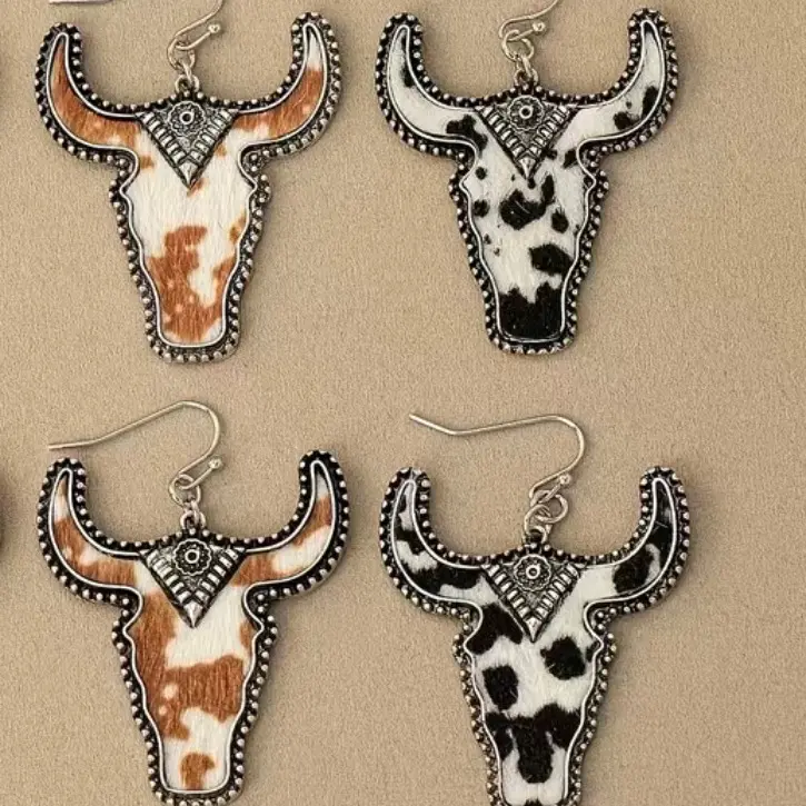 Bull Skull Earrings