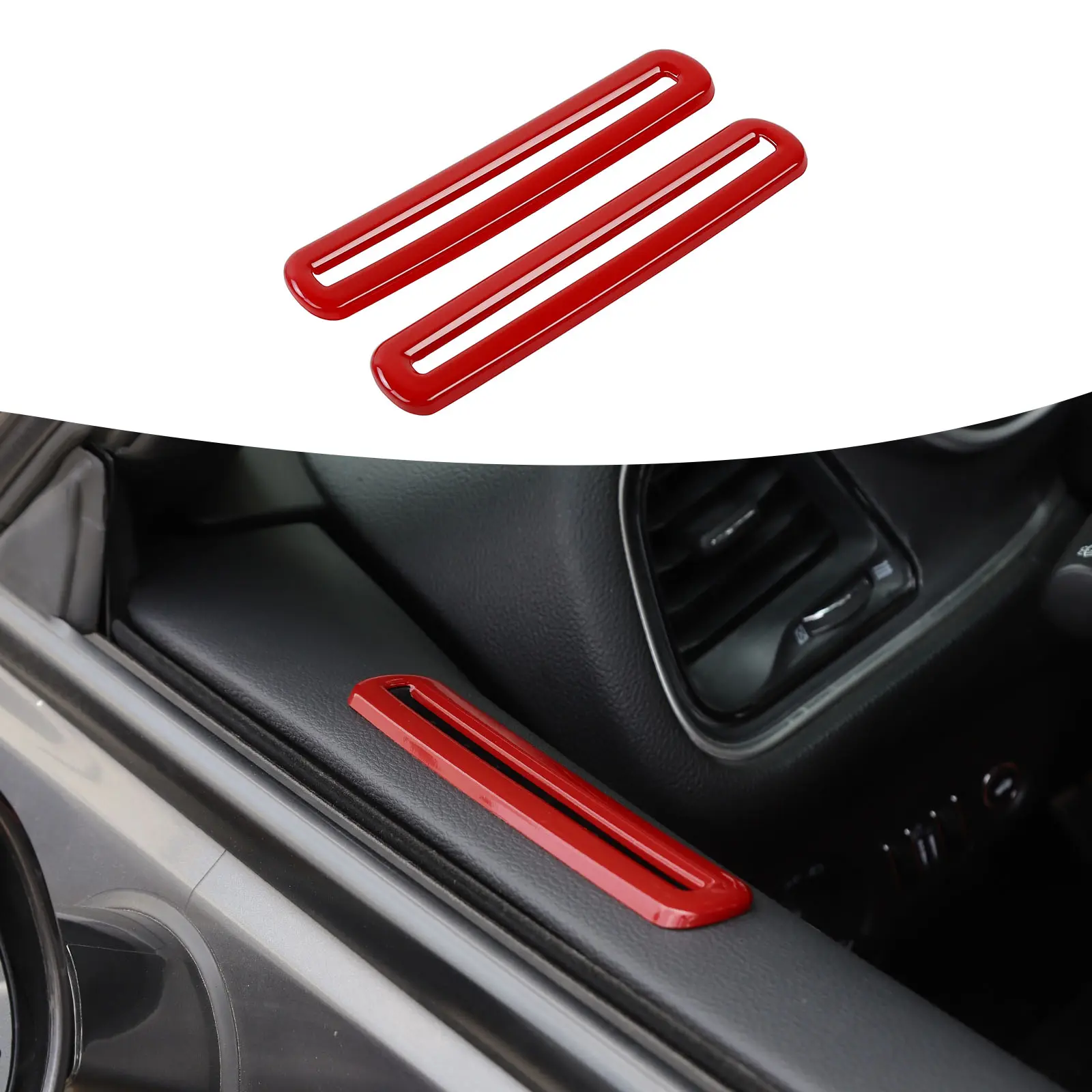 Door Air Outlet Vent Trim Cover Kit - Automotive Interior Accessories for 2015+ Dodge Challenger Car Interior Upgrade