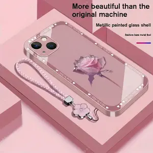 Suitable for [iPhone 13] Brand new premium phone case,  Free four-leaf clover lanyard,drop-proof and fingerprint-resistant,simple and elegant design,multiple colors available 995