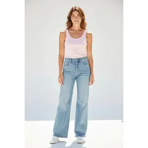 The Romy by Ava Lane High-Rise Tummy Control Wide Leg Denim Three Lengths