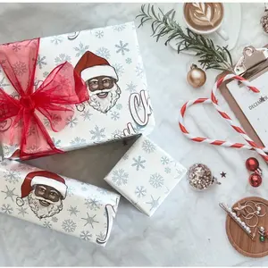King Klaus Reversible Gift Wrap Christmas Themed