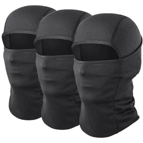 Unisex 3-Pack Balaclava Headwear - 37cm Full Face Windproof Dustproof Outdoor Sport Ski Mask, Fast-Dry Cooling Breathable UV Protection Gear, Portable Motorcycle Mini Racing Covers