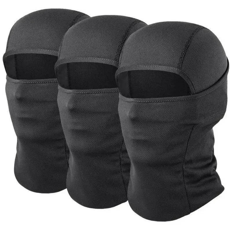 Unisex 3-Pack Value Fast-Dry Breathable 37cm Full Face Windproof Balaclava Mask Set, UV Protection Gear for Motorcycle, Cycling Outdoor Sports