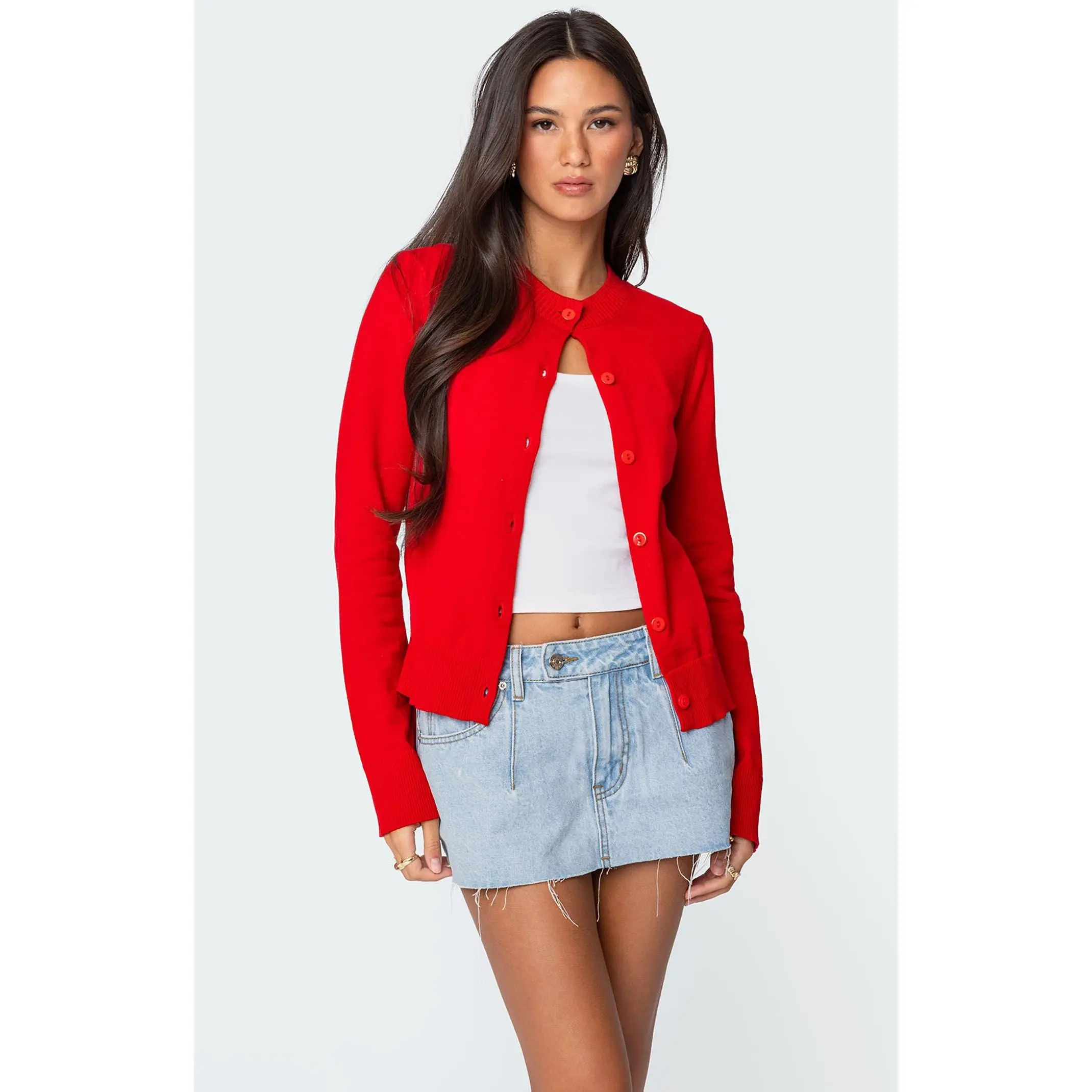 Edikted Women's Hollie Button Up Cardigan