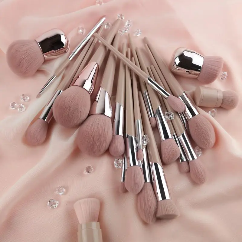 Girly Heart Pink Makeup Brush Set, Professional Eyeshadow Application Eye Brushes for Beauty & Personal Care