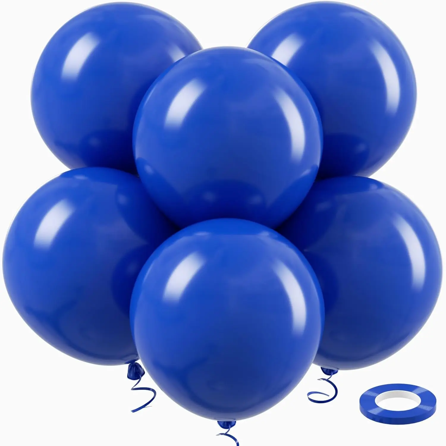 18 Inch Royal Blue Large Balloons - 35Pcs Thick Blue Balloons Big Round Latex Party Balloons for Birthday Shower Wedding Graduation Blue Themed Party Decorations