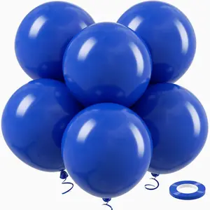 18 Inch Royal Blue Large Balloons - 35Pcs Thick Blue Balloons Big Round Latex Party Balloons for Birthday Shower Wedding Graduation Blue Themed Party Decorations