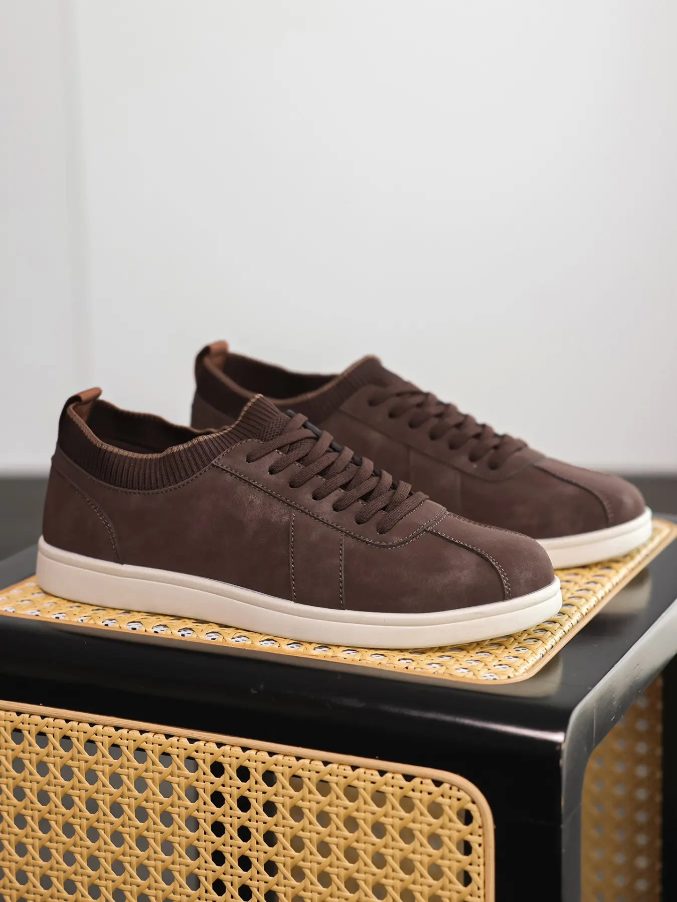 Men's Casual Board Shoes, Anti-Slip Durable Soft Rubber Sole, Slip-On Lazy Fashion Sneakers, Comfortable and Stylish Footwear for Men