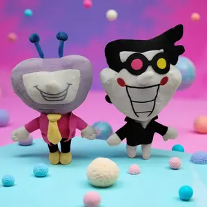 Retro Glitch Salesman Plush Weirdcore Aesthetic Desk Toy