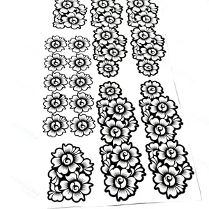 Henna Stencils Complete Set Palm Feet Fingers Design for Temporary Henna Tattoos Unique Patterns Suitable for Various Occasions and Event., Hand Decoration, Paper Sticker Glitter