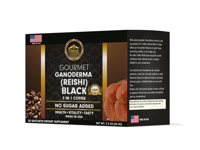 Eternal Spirit Beauty Asian Black Coffee Singles - Unparalleled Convenience in Individual Packets for Quick and Flavorful Energy (30 Sachets - 0.07 Oz Each)