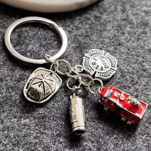 Firefighter Dept Keychain Tour - Durable Keychain with Iconic Helmet Design, "Firefighter Dept" Text, Ideal for Supporting Firefighters Accessory