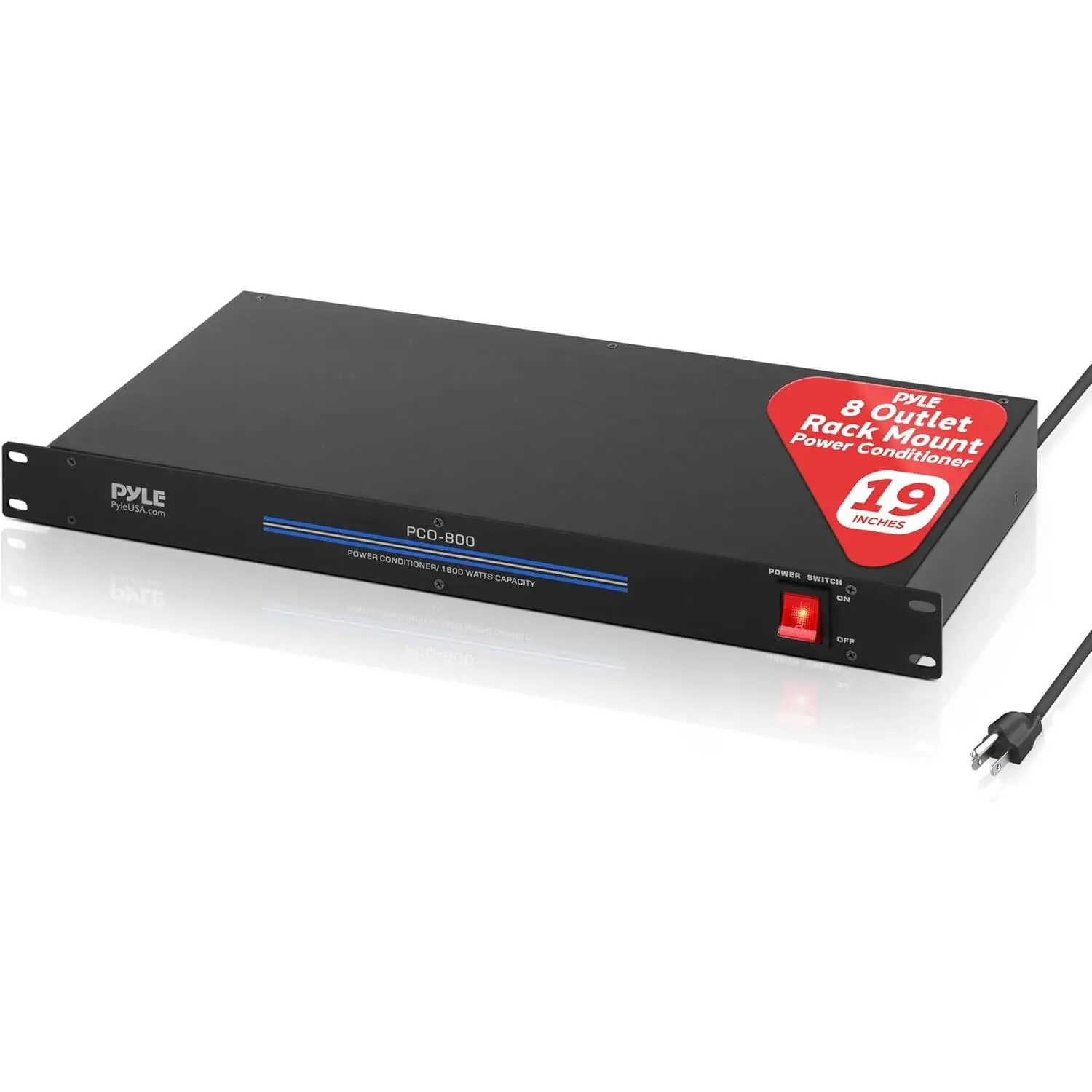-Pro PCO800 19'' Rack Mount 1800 Watt Power Conditioner w/ 8 Outlets