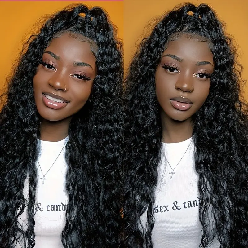 Density Glueless Human Hair Wig 5X5 HD Lace Front Pre-Plucked & Cut Deep Wave Wig - Free Night Cap Available When Ordering  #SummerVibes#tiktokshopspringglowup