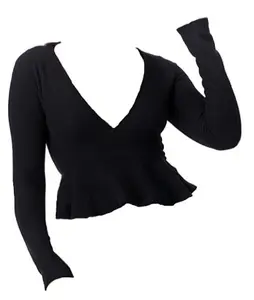 Cedella V-Neck Top - Cute Taupe Color Long Sleeve Peplum Top for Regular Day Night Out or Date Night