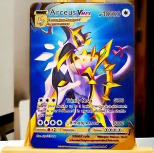 Metal Gold Plate Die Cut Card  Arceus VMAX2 Collection