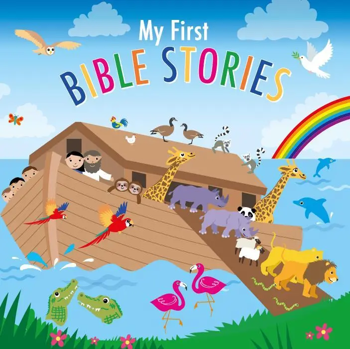 First Bible Stories Children's Picture Book - English Paperback Religious Reading Book with English Text