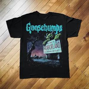 94 Goosebumps Horrorland  Black T-Shirt Unisex Fashion Clothing for Men & Women