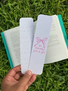 I'm Literally Just A Girl Bookmark - Bow and Hearts