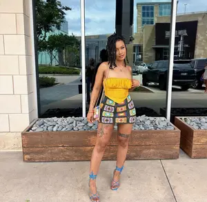 Wild Flower | Crochet Knit Mini Skirt