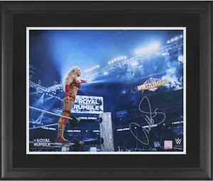 Charlotte Flair WWE Framed Autographed 16" x 20" 2025 Royal Rumble Point Photograph - Fanatics Authentic Certified