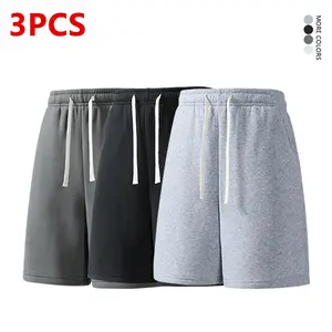 Set of 3 shorts featuring side pockets, elastic drawstring waistband design—suitable for outdoor leisure travel, everyday wear, fitness/running, and versatile summer wear.