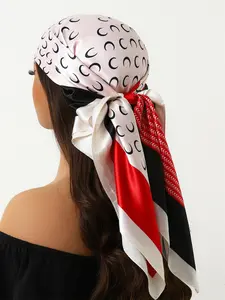 Luxury Printed Scarf for Travel, Fashionable Neck Wrap, New Outdoor Headscarf, 90x90cm Women's Silk Scarf, Four-Season Shawl