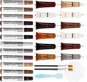 DEWEL Wood Filler, Wood Floor Scratch Remover, Wood Furniture Repair kit, Wood Marker, Wood Paint, Touch up Paint pens for Walls，Furniture pens for Scratches, Furniture Polish, Wood Stain pen-28 Sets