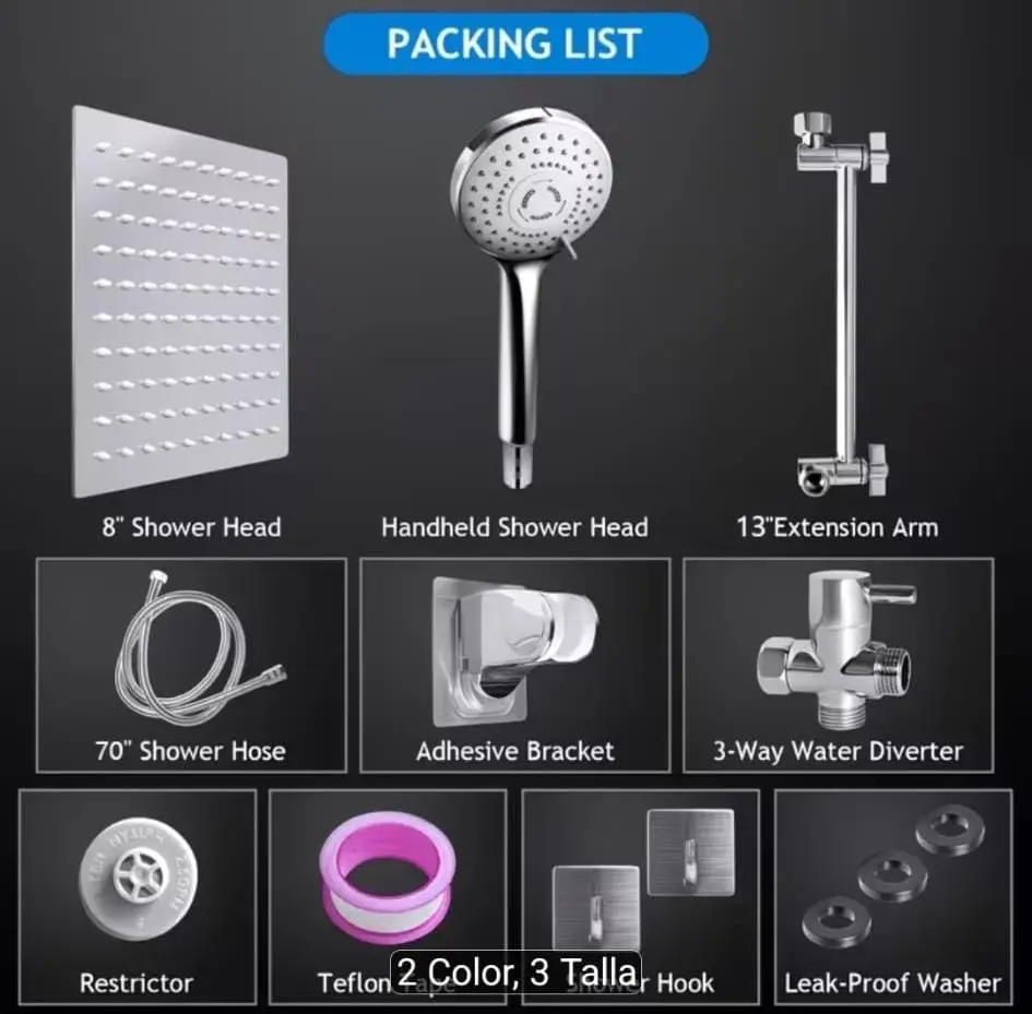 Shower Head Combo Set with Extension Shower Head Combo Set with Extension