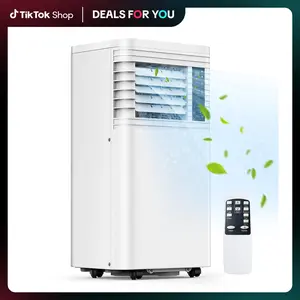 【Deals For You Days】COWSAR 8,000 BTU Portable Air Conditioners Cool Up to 350 Sq.Ft, 4 Modes Portable AC with Remote Control, LED Display, 24Hrs Timer, Installation Kits for Home/Office/Dorms, White summerwins