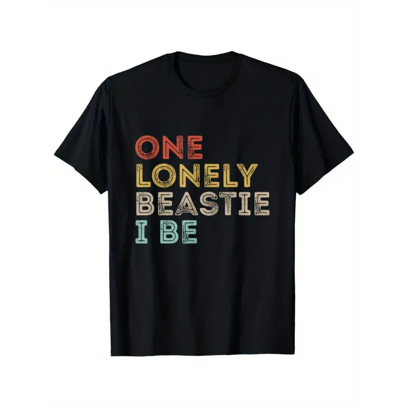 One Lonely Beastie I Be Funny Quote T-ShirtComfortable Cotton Crew Neck Casual Summer Wear Black Casual Round Neck Tee Crewneck Tshirt graphic tee 90s graphic tees men's t shirts funny graphic tee good graphic tees viral graphic tees