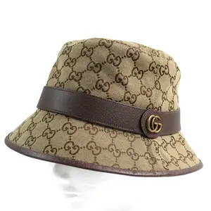 Pre-owned GUCCI Cotton Small Leather Goods GG Marmont GG Canvas Polyester Bucket Hat