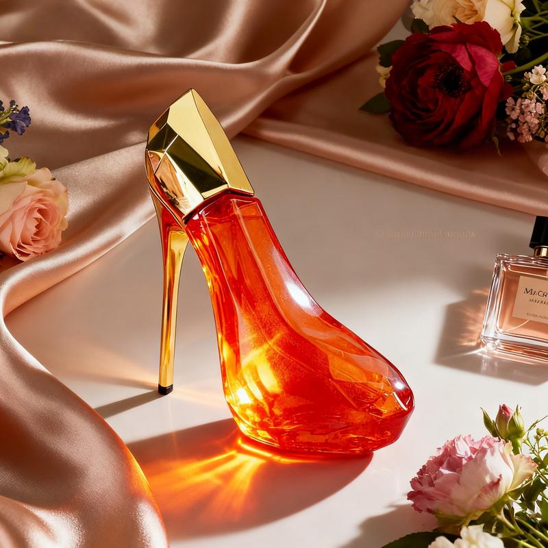 Deold High Heel Perfume for Women 30ml Woody Orange & Amber Scent long lasting women's perfume Christmas Birthday Gift Unique Shoe Design with Orange Liquid Unisex EDP mini perfume  perfume para mujer  women perfumes date night fragrance
