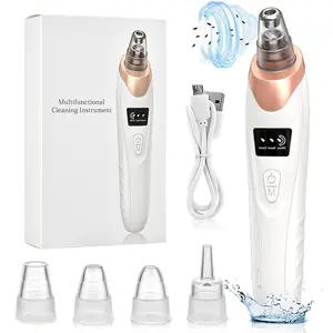 Electric Blackhead Cleaner Rechargeable Vacuum Facial Pore Cleaner with 5 Tips Vacuum Suction Nose Blackhead Skin Care Tool
