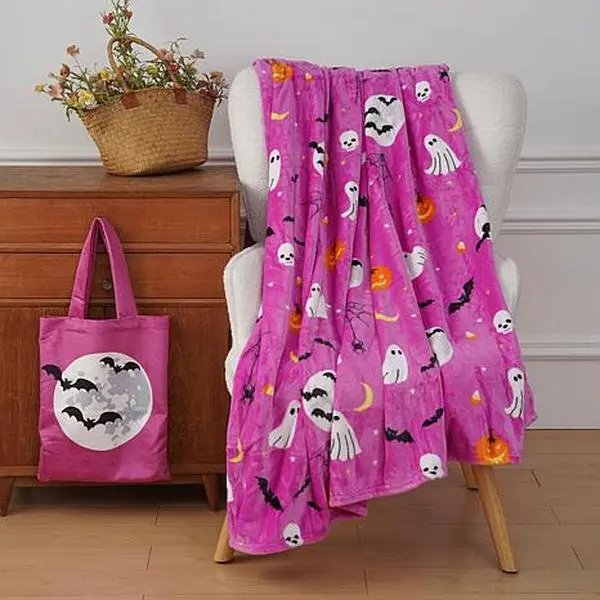 Warm & Cozy Halloween Throw & Treat Bag
