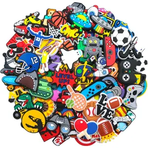 30 50 100Pcs Pack Shoe Decorations Charms for Boys Teens Kids PVC Clog Accessories Pins Fit for Garden Sandals Wristband Bracelet