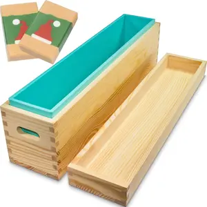 Tall Skinny Wooden Soap Molds for Soap Making Large- 5 lb Soap Molds Loaf with lid, Rectangle  Soap Loaf Molds 80oz