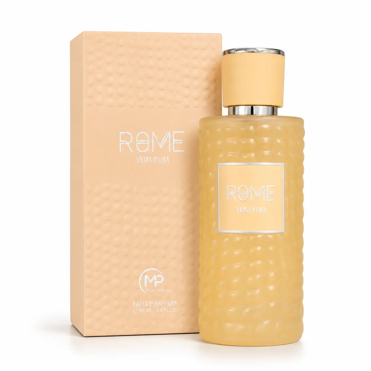 Rome Yum Yum Women's Eau De Parfum, 3.4 Fl Oz (100ml) - Citrus, White Florals, Vanilla, Caramel, Amber Notes, Long-Lasting Luxury Fragrance