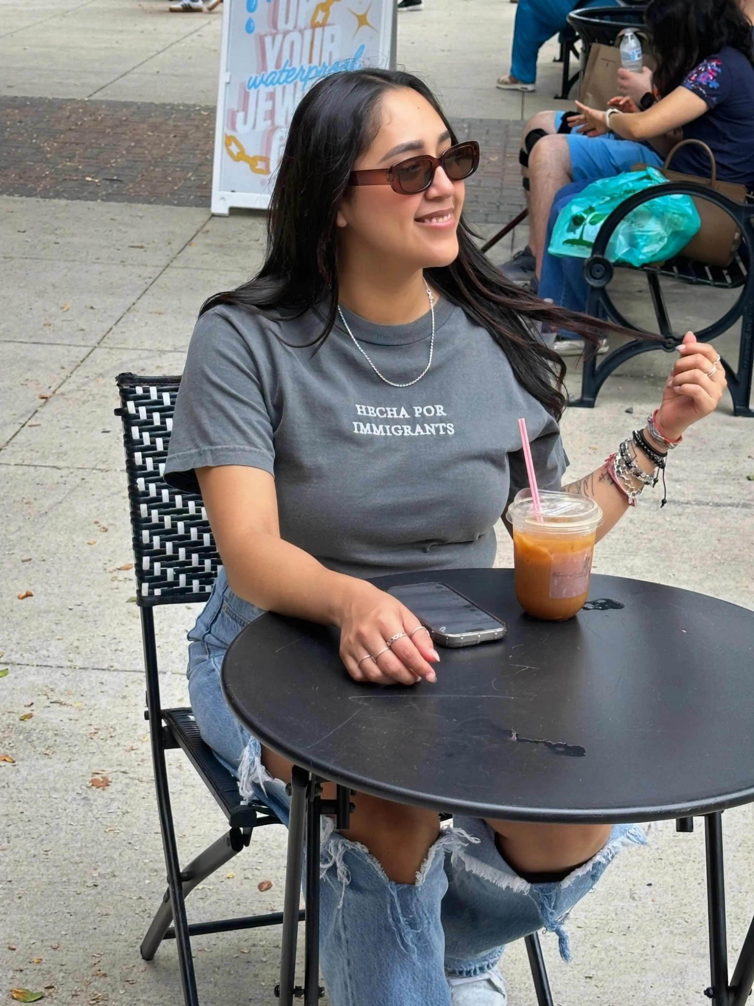 'Hecha Por Immigrants' Grey Shirt