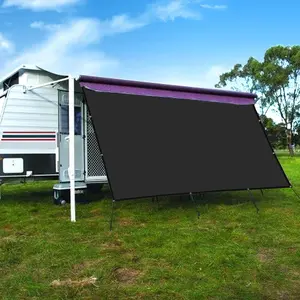 RV Awning Privacy Side Sun Block Shade Drop Black Outdoor for Campers shelter multi-purpose cloth beach pocket knife emergency preparedness