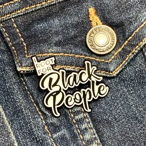 I Root for Black People 1.5" Soft Enamel Pin