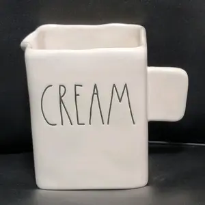 Rae Dunn Ivory Cream Ceramic Creamer Pitcher Pottery Artisan Collection Magenta
