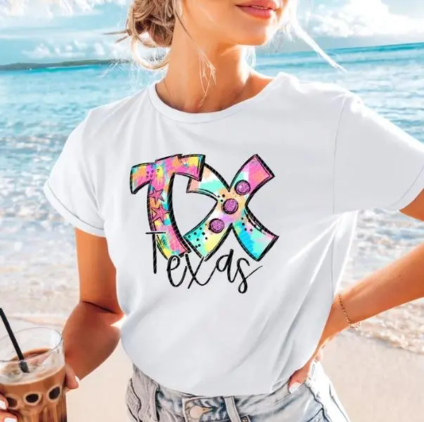 Texas Neon Splash DTF Transfers - THIS IS NOT A SHIRT