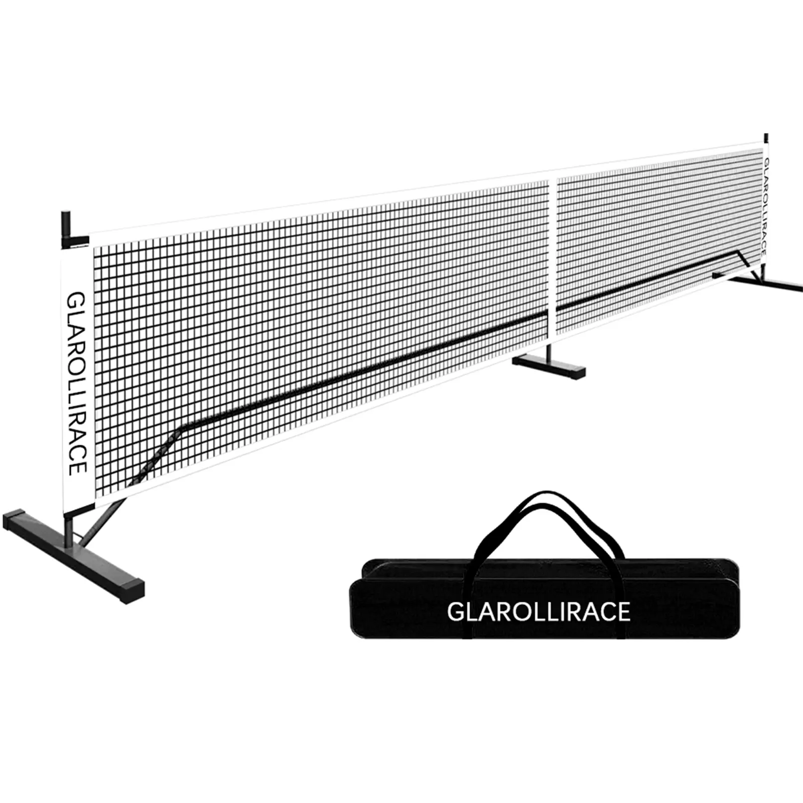 Regulation Size 22 FT Pickleball Net Set with Metal Frame and PE Net,Portable Pickle Ball Net System for All Weather Condition