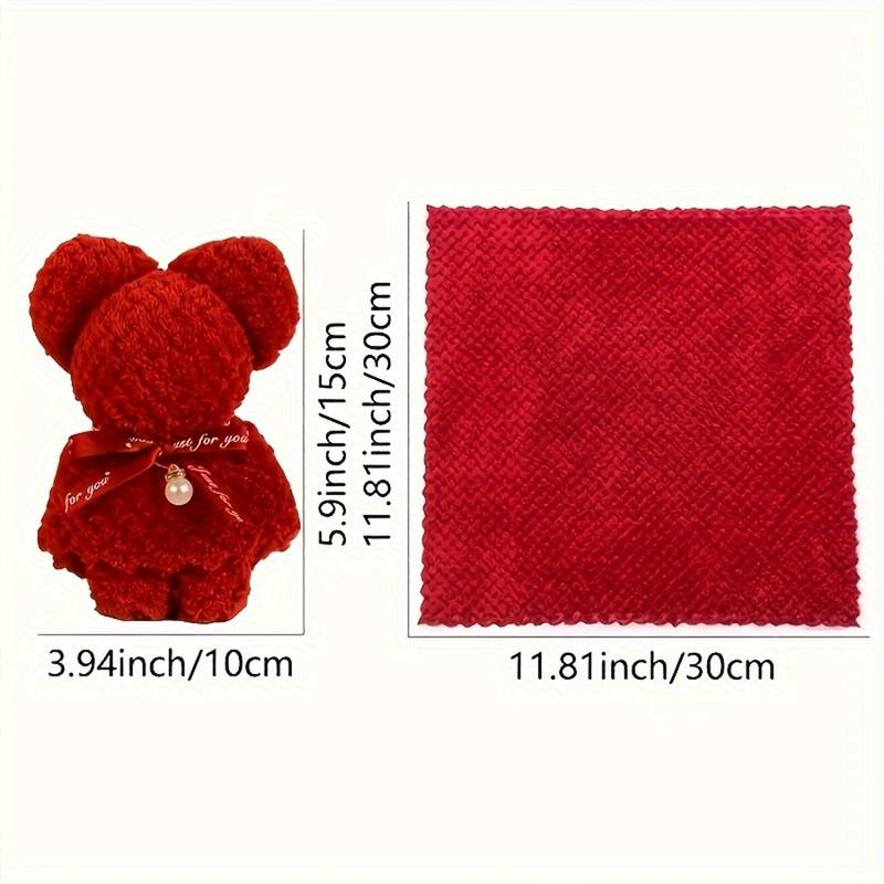 20pcs Cute Bear Towel Gift Set with Transparent Bags - Perfect for Weddings, Birthdays, Mother's Day & Christmas Party Favors Absorbent Thickened Towels