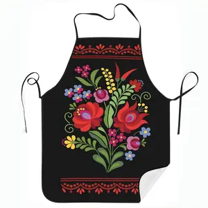 Floral Pattern Apron, 1 Count Breathable Fabric Cooking Apron, Sleeveless Kitchen Apron, Gift for Daughter & Mother & Wife & GF & Sister, Valentine's Day Gift, Apron for Women,Nails Design Tool, Nail Tech