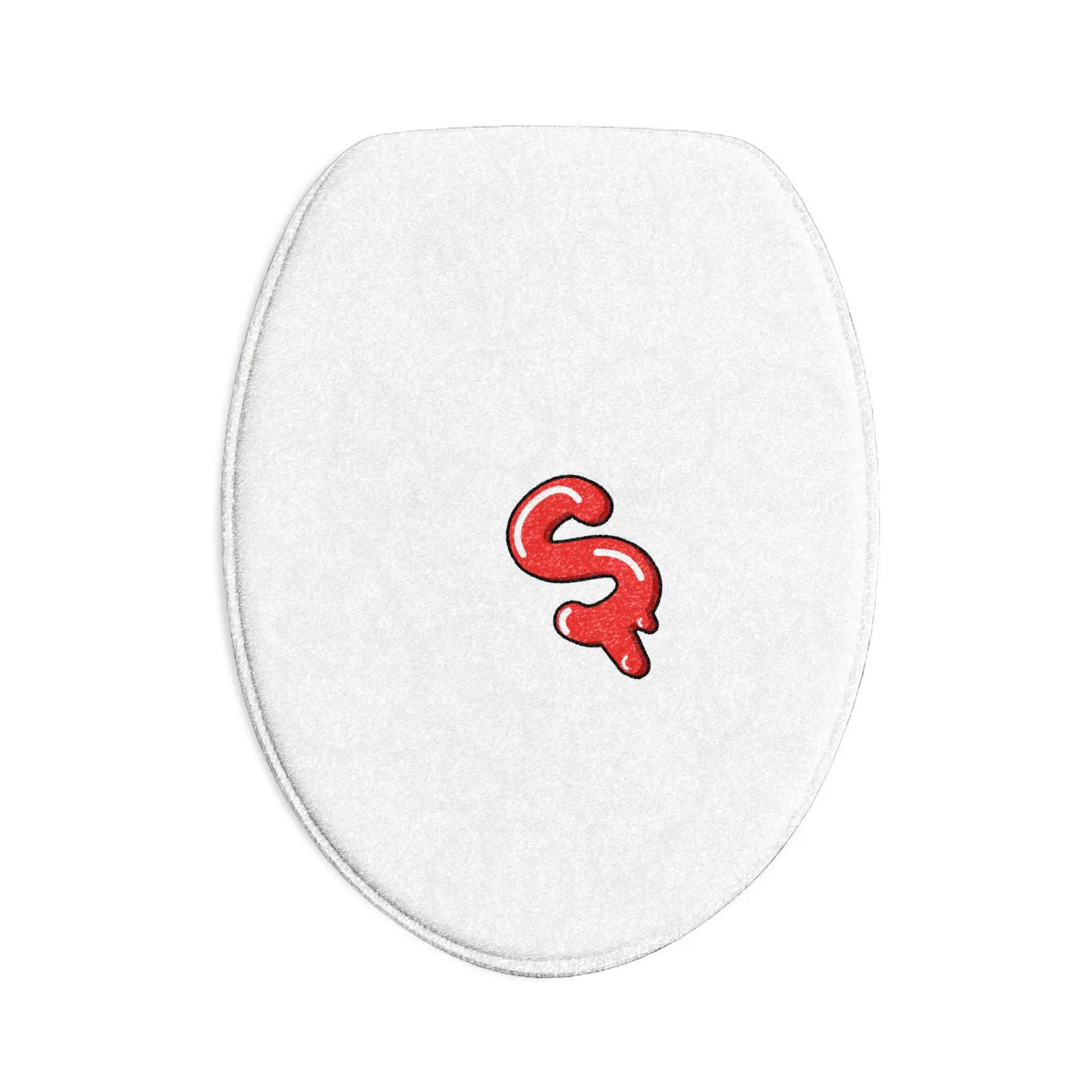 The Slime Shop Bath Mat 3-Piece Set — White / Red Slime $ (AOP)