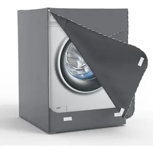 Washer/Dryer Cover for Front Load, Washing Machine Cover ,  and Anti-UV, Heavy Duty Oxford Washer Covers for Outside, 27"W x 33"D x 39"H -Gray