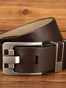 Vintage pin-buckle belt, adjustable, suitable for jeans, commercial use belt, durable cowhide, versatile casual daily accessory, great gift item