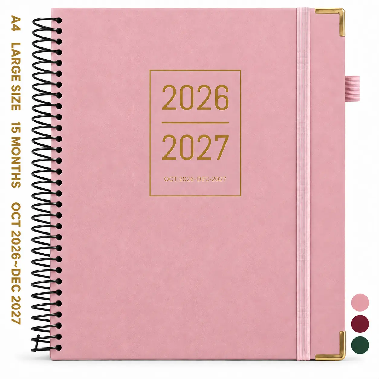CAGIE 2026-2027 Planner, 15-Month Weekly & Monthly Hourly Planner, Time Blocking Planner for Type A Users, ADHD Planner, Large 8.5 x 11 Student College Schedule Organizer & Appointment Book Gift for Women mom Homemaker